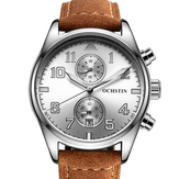 OCHSTIN GQ043A Мода Мужчины Кварцевые часы Роскошные Большой номер Дисплей Кожаные ремни Спортивные часы