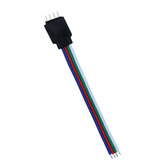 Cable con conector macho de 4 pines para tira flexible de luz LED RGB SMD5050 de 10 mm.