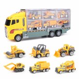 7個の大型建設トラックショベルキッドダイキャストモデルおもちゃ解体車両