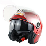 Motorrad Roller Halbschalenhelm mit doppelter Linse zum Schutz beim Fahren, atmungsaktiv und UV-beständig
