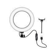 Mcoplus LE-10 18W 3200K-5500K 10inch Dimmable LED Selfie Ring Light USB Photography Video Fill Light with Phone Holder Mini BallHead