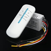 Interruptor de luz de parede sem fio ON/OFF com controle remoto digital de 2 canais, 180-240V, alcance de 20M
