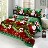 Christmas Santa Duvet Cover Bedding Set Pillowcase Sheet Quilt Covers Bedclothes for Bedroom Decor