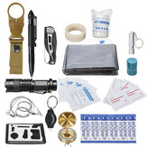 30 em 1 SOS Kit de sobrevivência de acampamento de emergência Primeiros socorros Equipamento ao ar livre Caixa de ferramentas tática