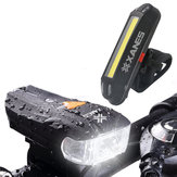 XANES 600LM Niemiecki Standardowy Przedni Reflektor Rowerowy 500LM Ładowalna USB Lampka Tylna Roweru LED