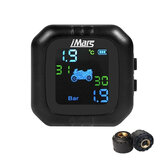 Sistema de monitorización de presión de neumáticos iMars Waterproof LCD TPMS para motocicletas con 2 sensores externos