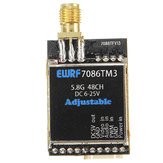 EWRF-7086TM3 5,8G 48CH 25/200/600mW Raceband Comutável sem Fio FPV Transmissor de Áudio e Vídeo