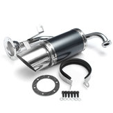 50mm/2in Motorcycle Exhaust System Stainless Steel Short Carbon Fiber For GY6 150cc 4 Stroke Scooter