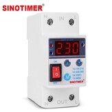 SINOTIMER SVP-912M 40A 220V Din Rail Adjust Reconnect Over and Under Voltage Protector Relay Protective Overvoltage Protection ON/OFF Rocker Switch