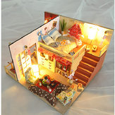 T-Yu TD12 DIY Kits Sakura Monogatari Haus Mit LED + Abdeckung Haus Möbel Modell Montage