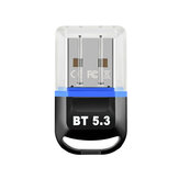 محول بلوتوث لاسلكي USB 5.3 للحاسوب مكبر الصوت وماوس ولوحة المفاتيح ومستقبل الموسيقى السمعية اللاسلكي الإرسال