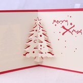 Jul 3D pop upp julgran papper Carving hälsningskort julklappar fest hälsningskort 