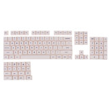 Conjunto de teclas Milk PBT de 124 teclas. Sublimação perfil XDA em Inglês/Japonês. Teclas personalizadas para teclado mecânico.