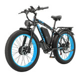 [EU DIRECT] KETELES K800 Elektrikli Bisiklet 48V 23Ah Batarya 1000W*2 Çift Motor 26 inç Lastikler 50-80KM Menzil 180KG Maks. Yük Elektrikli Bisiklet