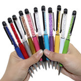 0.7mm Metal Kalem Kristal Tutucu 0.7mm Uç Tükenmez Kalem Elmas Kapasitör Kalem Rastgele Renkli Yazma İmza Kalem Okul Ofis Malzemeleri