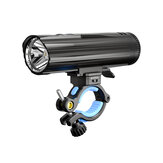 Регулируемый фонарь для велосипеда WUBEN B2 1300LM с 6 режимами работы, USB Type-C и светодиодным фонарём для задней части велосипеда.