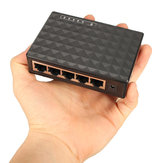 Hub di commutazione di rete Gigabit Ethernet a 5 porte RJ45 10/100 / 1000Mbps