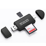 Bakeey 3'sü 1 Arada Çok İşlevli Kart Okuyucu 480Mbps Yüksek Hızlı Tipo-c USB 2.0 Mikro USB Tf Hafıza Kartı OTG Kart Okuyucu