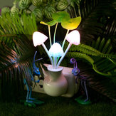 花瓶キノコの葉LED調光ナイトライト7色変化ライトコントロールホームウォールデコレーションギフト
