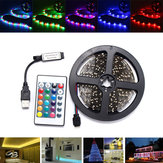 0,5/1/2/3/4M SMD3528 Non-Vattentät RGB LED-remslampa för TV-bakgrundsbelysning + USB-fjärrkontroll DC5V