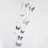 18 Pcs 3D Butterflies Wall Sticker PVC DIY Removable Decor Waterproof Wall Stickers Mural Decoration for Bedroom Living Room Household Home Wall Stickers
