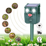-WH528 Odkryty słoneczny odstraszacz ultradźwiękowy dla zwierząt, kontrola szkodników, nietoperze, ptaki, psy, koty z migającym światłem