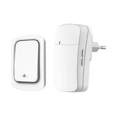 433MHz 100-240V Self-powered Wireless Doorbell 1 Transmitter+1 Receiver Home Call Ring Bell No Battery Required