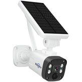 Σύστημα ασύρματης κάμερας ασφαλείας Hiseeu 3MP Solar Camera, εξωτερική κάμερα με μπαταρία διπλής λειτουργίας, ανίχνευση PIR, αδιάβροχη IP66 και συνεργασία με Alexa