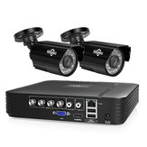 Hiseeu HD 4CH 1080N 5 em 1 Kit DVR AHD Sistema de CCTV 2 câmeras IR impermeáveis 720P AHD Conjunto de Vigilância de Segurança P2P
