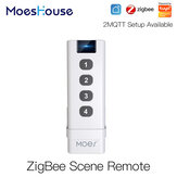 Moeshouse ZB Interruptor de cena sem fio para casa inteligente, 4 portas, controle remoto portátil, hub Tuya ZB necessário, sem limitação para controlar dispositivos.