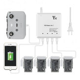 YX Multi Battery Inteligentny koncentrator szybkiego ładowania 4 Ładowarka USB dla gospodyń domowych do DJI Mavic Air 2 Drone