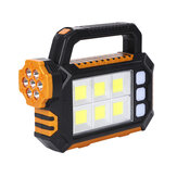 Super Bright Solar LED Camping Flashlight With COB Work Lights USB Rechargeable Handheld Solar Powered Lanterns