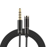 1,5M 4-pólusú 3.5mm Hím-Female Audio Kábel Fejhallgató Fülhallgató Hosszabbító Kábel