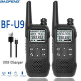 2PCS BAOFENG BF-U9 8W Portable Mini Walkie Talkie Handheld Hotel Civilian Radio Comunicacion Ham HF Transceiver EU Plug