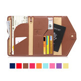 Honana HN-PB2 9 Colors Fashion Leather Travel Passport Holder Credit Card Tickets Organizer 