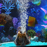 Decoração para aquário em formato de vulcão com bomba de oxigênio, pedra de bolhas de ar e decorações para aquários