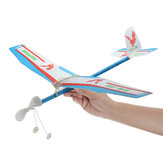 Borracha Elástica Banda Alimentado DIY Hélice de Avião Brinquedo Kit Modelo de Aeronave Ao Ar LivreToy