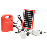 Портативная большая емкость Солнечная Power Bank Домашняя системная панель с 2 лампами LED для Кемпинг Light Emergency 