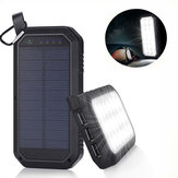 21 LED 8000mAh Luz de camping portátil alimentada por energía solar 3 USB Banco de energía móvil para iPhone, iPad Android