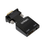 ONTEN VGA à HDMI Adaptateur Audio Vidéo Fonction de Convertisseur pour PC Ordinateur Portable TV Box Projecteur 