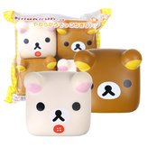 Bread Squishy 4PCS Bear tofu Jumbo 6CM Cute Slow Rising Rebound Juguetes Colección de regalos con embalaje