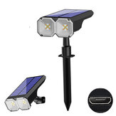 Solar-Erdlicht USB aufladbar für den Außenbereich, Landschafts- und Gartenbeleuchtung, wasserdichte Solar-Gartenwandlampe