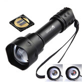 UltraFire T20 10W Lampe de poche infrarouge 850 nm 940 nm zoomable, LED de vision nocturne tactique, lampe de remplissage de chasse