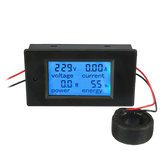 AC 80-260V 100A Compteur de courant numérique à tension alternative avec écran LCD, testeur de voltampère de mesure de courant continu, moniteur de puissance énergétique, ampèremètre et voltampèremètre