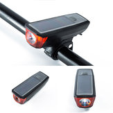 4 Modes LED 2000mAh Lithium Battery USB Charging Bike Front Light With 140db Tweeter