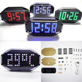Geekcreit® DIY Black Mirror LED Matrix Desktop Alarm Relógio Kit Com Exibição de Temperatura Feriado E Aniversário Função Lembrete