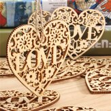 10 τεμάχια καρδιά αγάπης DIY ξυλείας διακοσμητικό δώρο κατασκευής