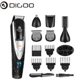 Kit de cortador de cabelo Digoo DG-800B 12 em 1 para homens, aparador elétrico para barba, nariz, orelhas, rosto e corpo, à prova d'água, recarregável via USB, sem fio