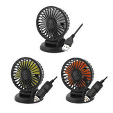 5V/12V/24V Single-Head Car Fan 360° Adjustable Cooling Fans 2 Speed USB Mini Size Five-blade Strong Wind For Auto Cooler