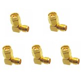 5PCS SMA Male to RP-SMA Female Right Angle RF Adapter Connector For RC Drone